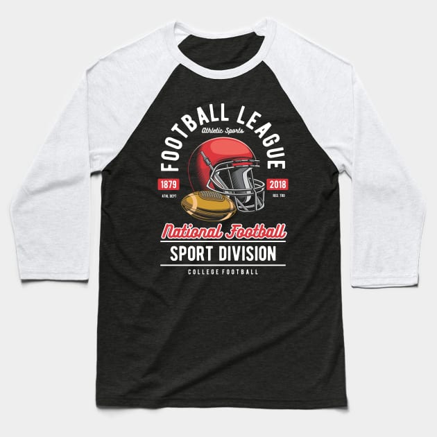 Football Series: National Football League (Sport Division College Football) Vintage Baseball T-Shirt by Jarecrow 